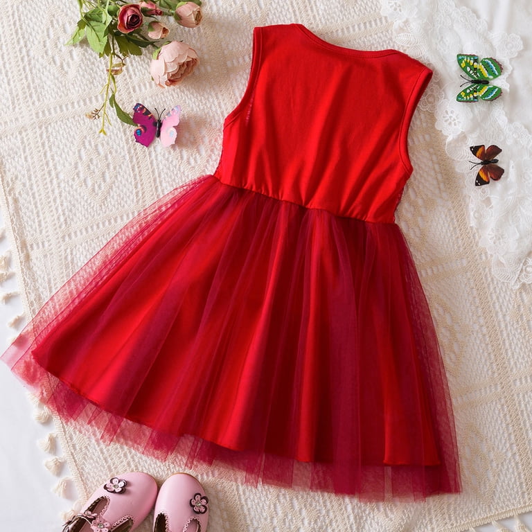 Phcqqok July 4Th Girls Holiday Dress Size 6 with Coat Toddler Girls  Sleeveless Prints Dress Dance Party Dresses Clothes - Walmart.com
