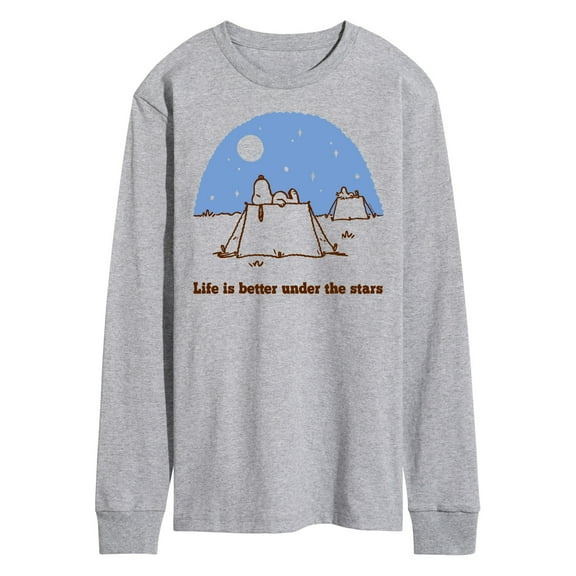 Peanuts - Life Is Better Under The Stars - Men's Long Sleeve T-Shirt