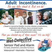 Wet-Detective Incontinence Alert System (Alarm + 2 Sensor Pads)