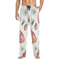 thumbnail image 3 of Men's Pajama Pants with Pockets Sleepwear Lounge Pants Stretch Casual Bee and Strawberry, 3 of 6