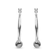 thumbnail image 4 of LeCalla 925 Sterling Silver Jewelry Bead Hoop Earring for Women and Teen 25MM, 4 of 8