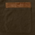 thumbnail image 7 of IYTR Mens Sweatshirts Button Stand Collar Athletic Sweatshirt Casual Fall Vintage Fashion Sweatshirts with Elbow Patches (Brown,L), 7 of 7