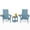 Blue, variant on ZEKOO Adirondack Chairs with Table Weather Resistant with Cup Holder, Plastic Lawn Chair, Outdoor Chair