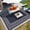 Black Blue, variant on Nanan 8x10 Outdoor Rug, Reversible Waterproof Plastic Straw Patio Rug, Modern Striped RV Camping Mat for Deck, Yard, Garden, Balcony，Poolside, Picnic，Black Brown