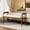 Beige, variant on Christopher Knight Home Mid-Century PU Leather Bench, Vintage Button Tufted End of Bed Sofa, Beige