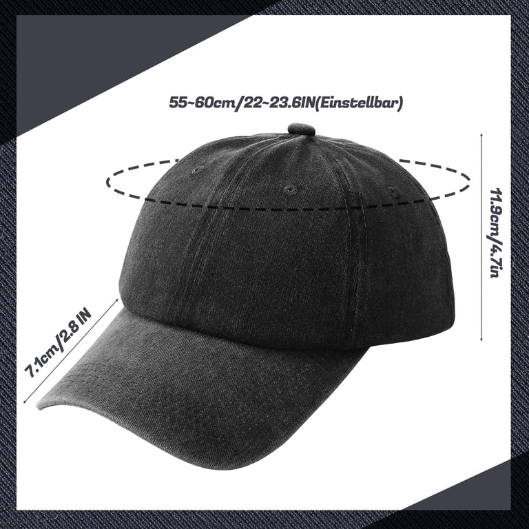Bocaoying 3-Pack Washed Cotton Baseball Caps photo 7
