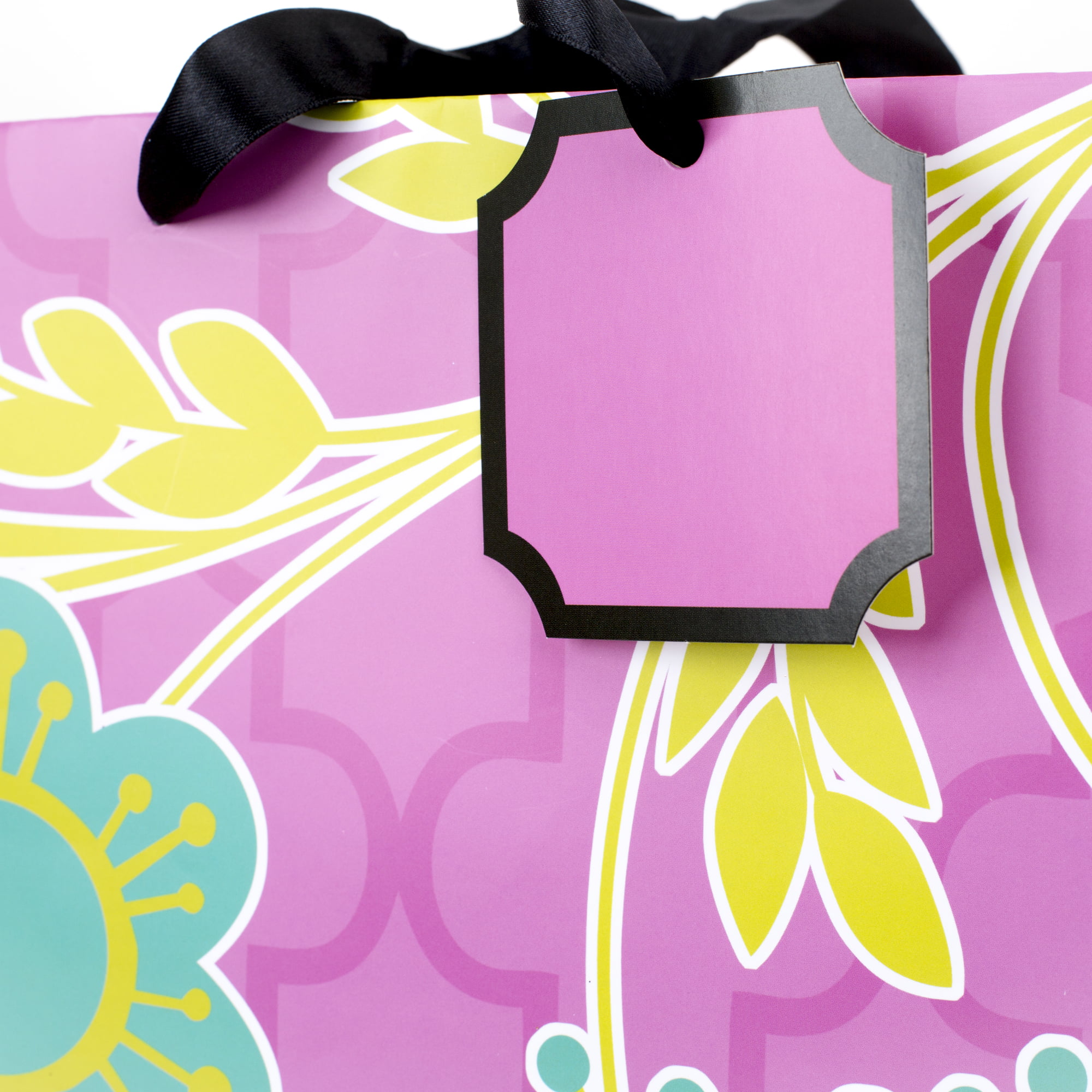 Hallmark Large Gift Bag with Tissue Paper for Birthdays, Baby Showers and  More (Purple and Green Flower with Gem) 