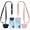 Pink+black, variant on Phone Lanyard, 2 Pack Elliptic Tether Tab Nylon Crossbody Lanyard for Cell Phone, Fit for iPhone & All Smartphones (Black, Grey)