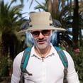 thumbnail image 3 of Sulaicai Solar Fan Hat for Men Women, Wide Brim Sun Hat with 2 Solar Fans, Outdoor Fishing Hat with Fan, Waterproof Outdoor Hiking Camping Fishing Hat, 3 of 6