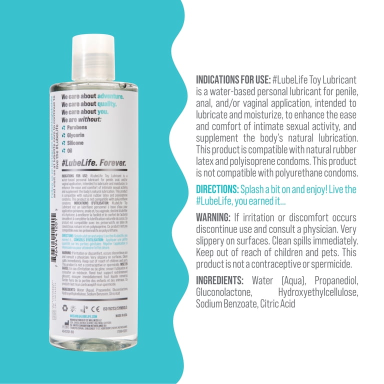Lube Life, Toy-Safe Water-Based Lubricant, 8 fl oz