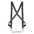 thumbnail image 7 of Men Women Suspender Heavy Duty Swivel Hooks Elastic X Type Unisex for Belt Loops Gray, 7 of 7