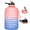 Pink Blue Gradient, variant on GEDUX 64oz Half Gallon Motivational Water Bottle with 2 Lids (Chug and Straw), BPA Free Sports Drink Water Jug with Time Marker for Camping Sports Workouts and Outdoor Activity