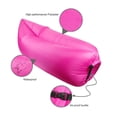 thumbnail image 2 of Inflatable LayAbout Lounger - Convenient and Portable Compression Nylon Outdoor Sleeping Air Bean Bag - Perfect Sofa Chair Couch for Hangouts, Beach, and Camping (Pink), 2 of 5