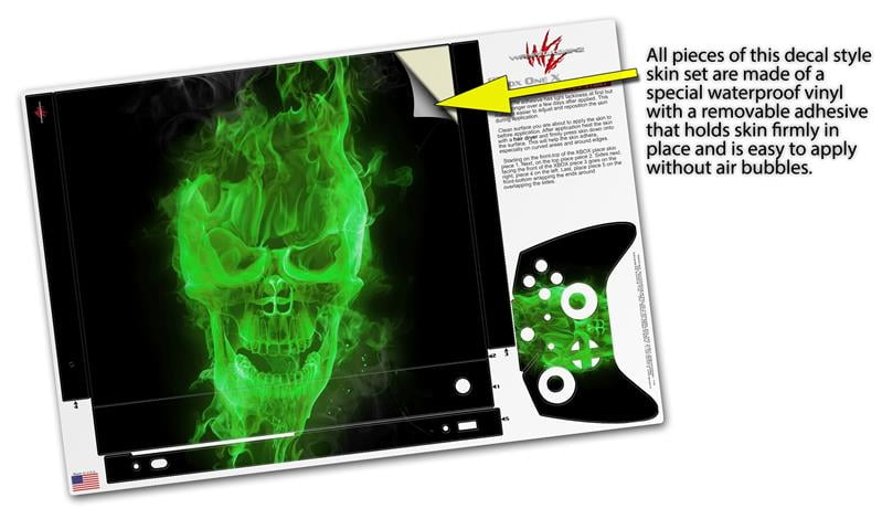 NEW! Green hot Skulls Xbox One Controller