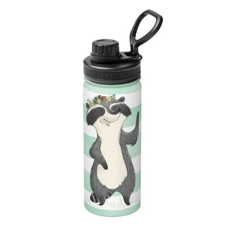 

Ocsxa Cute Raccoon Print 18oz Stainless Steel Water Bottle Unisex Water Bottle Insulated Sports Water Cup Flask for Cold Water Drinks/Sports/Travel/Car/School