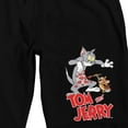thumbnail image 2 of Tom & Jerry Cat & Mouse Chase Men's Black Graphic Sleep Shorts-XXL, 2 of 5