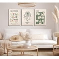 thumbnail image 4 of Set of 3 Framed Matisse Wall Art Green Flower Market Exhibition Prints Posters Abstract Minimalist Botanical Canvas Paintings Keith Haring Gallery Wall Decor Pictures for Bedroom Living Room, 4 of 6