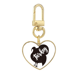 thumbnail image 1 of Llavero de Metal en Forma de Corazón Unbranded Turquía Blanco y Negro, 1 of 3