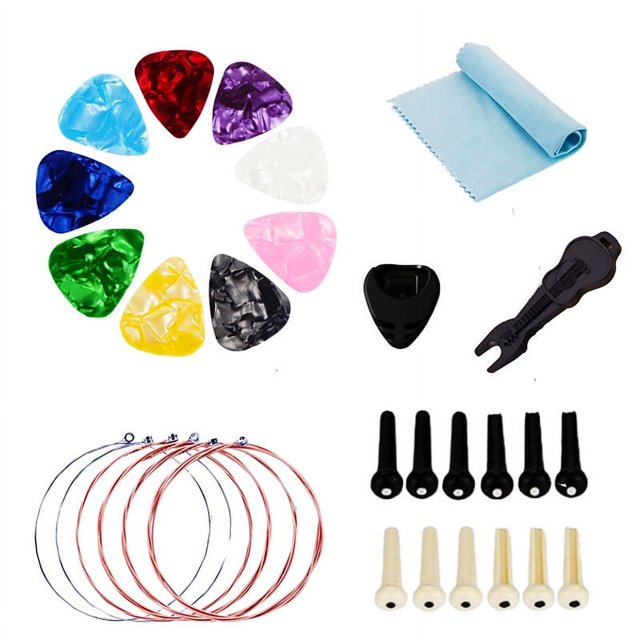 Juego de accesorios para guitarra Selector de cuerdas de guitarra Clip variable Herramienta para cambiar cuerdas tres en uno Accesorios