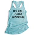 thumbnail image 1 of It's Wine O' Clock Somewhere Tank Top, Ladies Racerback Tank Top, Wine Tank, Party Tank, Bachelorette Tank, Cancun, X-Small, 1 of 3