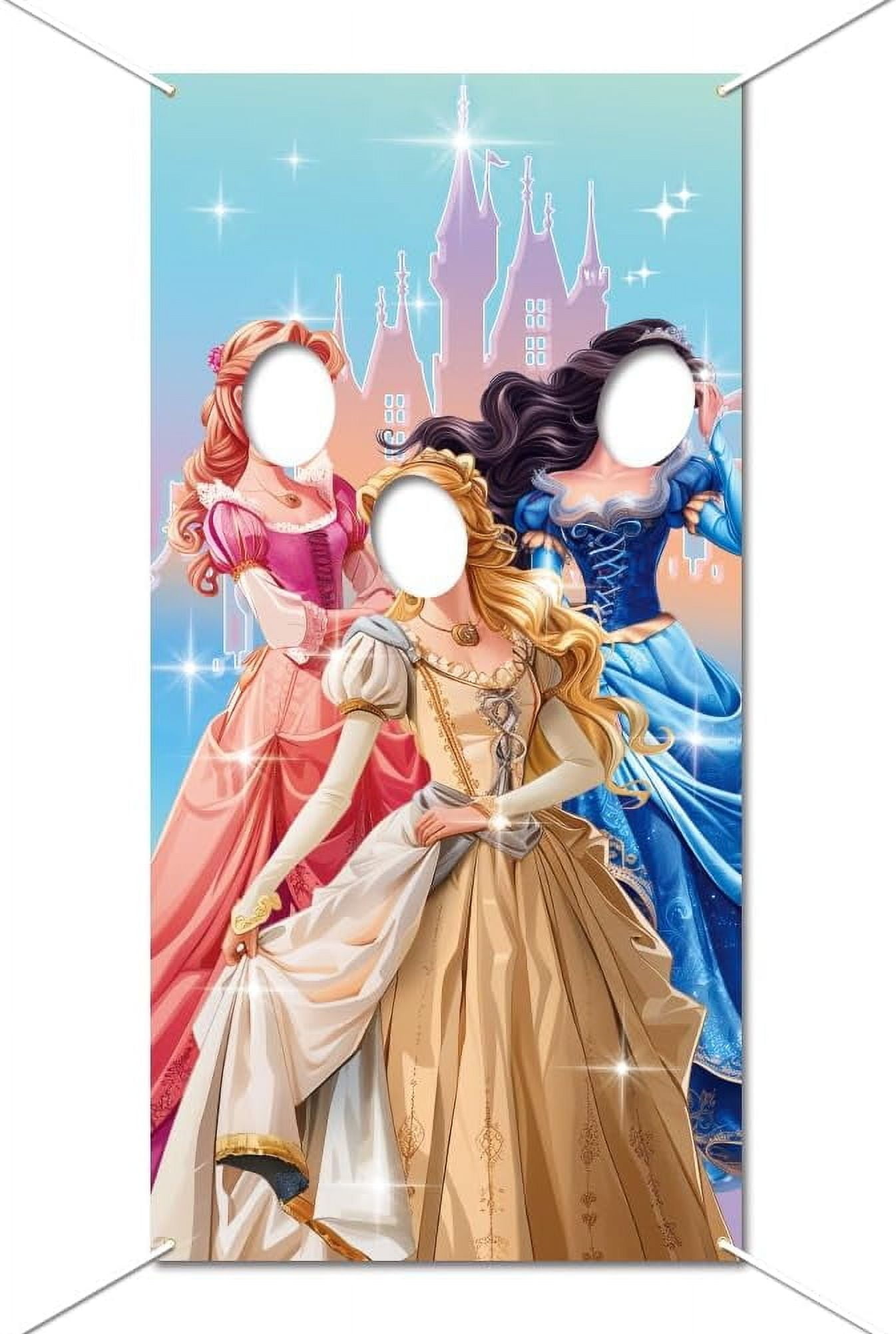 7x5ft Fairytale Castle Backdrop - Blue Princess Night Sky Photography Background