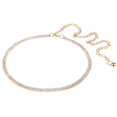 thumbnail image 3 of 3-Row Crystal Ladies Waist Chain Belt in Gold, 3 of 9