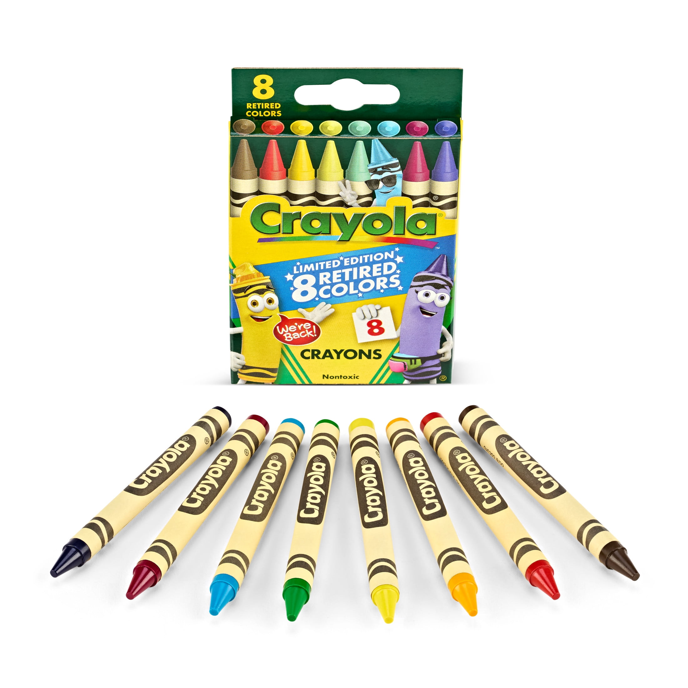 Crayola Limited Edition Retired Crayons, 8 Ct, School Supplies for Kids, Coloring Supplies, Gifts for Kids Ages 3+
