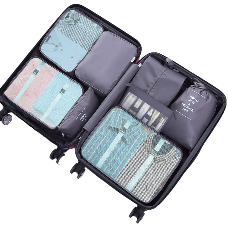 6 in 1 Travel Luggage Bag Organizer Storage Bag Set Foldable Waterproof  Travel Pouch