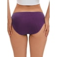 thumbnail image 3 of FAB CURVES Women's Period Underwear Mid-Rised Hipster Panties, Available in Plus Size XL Dark Purple, 3 of 4