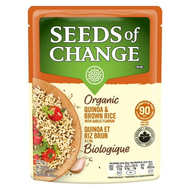 Quinoa et riz brun biologique à l'ail de Seeds of ChangeMD 240 g