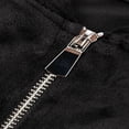 thumbnail image 4 of Forever 21 Velour Zip-Front Hoodie & Pant Set, Color- Black, Size- S, 4 of 7