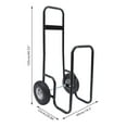 thumbnail image 2 of 220lbs Firewood Log Rack Cart Carrier Wood Dolly Mover Hauler Holder Wheel Firewood Storage Cart, 2 of 16