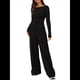 thumbnail image 1 of Conjuntos de Dos Piezas para Mujer: Camiseta Asimétrica de Larga, Pantalones Anchos y Chándal Informal. Negro XL, 1 of 8