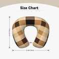thumbnail image 5 of Travel Pillow Memory Foam, Head Neck Support Airplane Pillow For Traveling, Car, Home, Travel Neck Flight Pillow 12 Inches Sandybrown Buffalo Plaid Check Tartan Scotland_4, 5 of 7