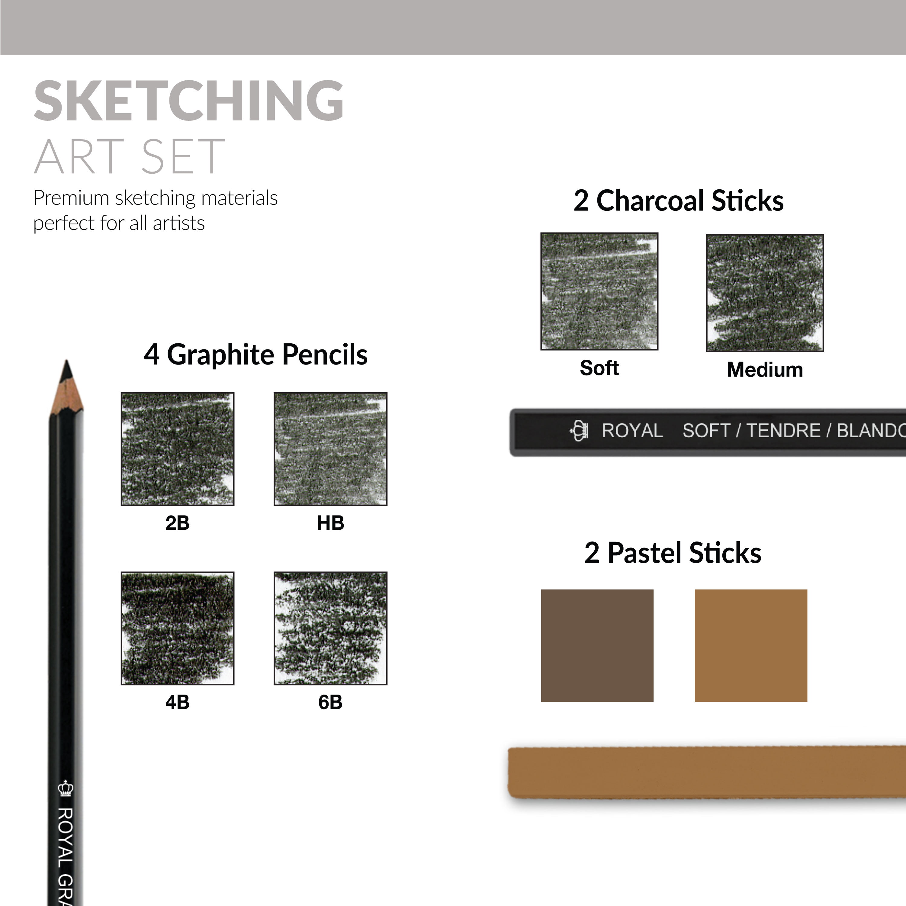 Royal & Langnickel Essentials Drawing Art Set with Sketchbook: 13 Pieces