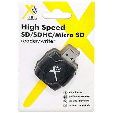2 PACK XIT SD SDHC MicroSD USB High Speed Memory Card Reader