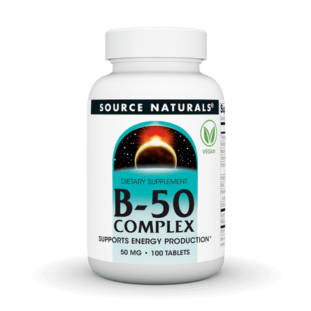 Source Naturals B-50 Complex - Supports Energy Production* -  50 mg - 100 Tablets
