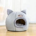 thumbnail image 2 of For Cats/small Dogs Sleeping Comfortable Cave Velvet Self-warming Hut With Removable Washable Bed Cushion - L, 2 of 5
