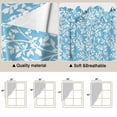 thumbnail image 5 of Blue Spring Floral Swag Valances for Windows 2 Pack, Kitchen Window Curtains 36 Inch Length, Farmhouse Flowers Elegant Pastoral Privacy Swag Curtains for Living Room/Bathroom with Rod Pocket 36"x36", 5 of 8