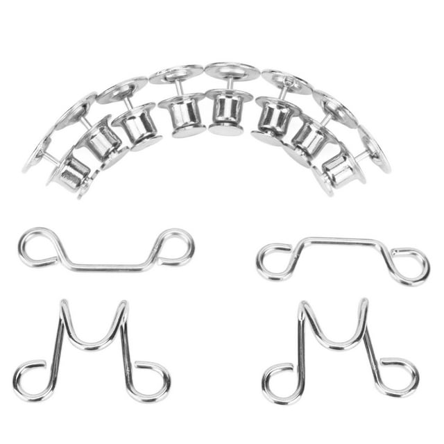 Boucle de Taille Réglable, Ensemble de Boutons de Crochet Réutilisables Sans Couture Multifonctionnels Détachables pour Jupes Cols pour Couture Argent