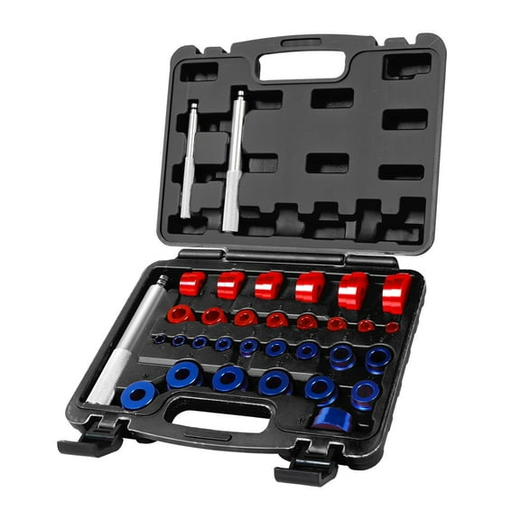 Bearing Press Kit,33pc Bearing Race and Seal Driver Set with Metric SAE Adapters, Seal Driver Set with 3 Knurled Handles,Bushing Driver Set for Wheel Bearing Installation,ATRQX003BR