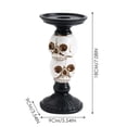 thumbnail image 4 of Vintage Crow & Skull Candle Holders Halloween Decor(Mixed 2Pcs), 4 of 7