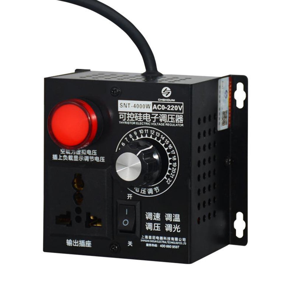 Variable Voltage Regulator Speed Motor Fan Control Controller AC 0-220V 4000W 