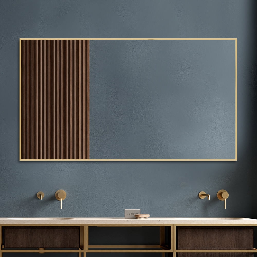 59"x35" Gold Modern Full Length Mirror