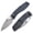 Gray, variant on Tenable Heron Folding knife,Water Ripple Damascus,Beadblasted Aluminum Handle,Johan Jordaan Designers,B2124V3