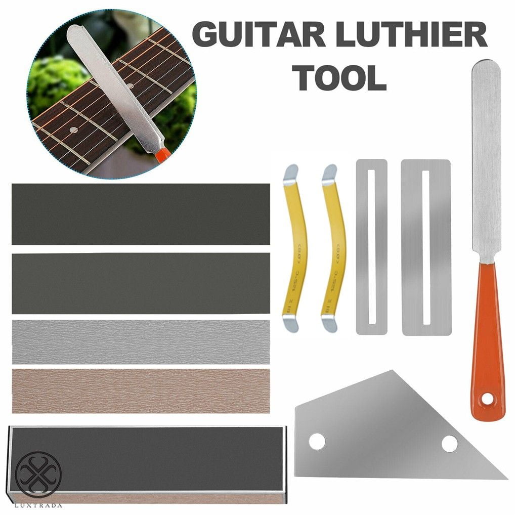 Luxtrada 11Pcs Guitar Luthier Tool Kit, Sanding Leveler Beam with Self