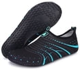 Barerun Womens Mens Water Shoes Aqua Socks for Water Aerobics Bluedot