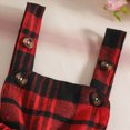 thumbnail image 6 of HCNTES Girls Clothes First Christmas Baby Girl Outfit Plaid Clothes Long Sleeve Romper Overall Skirt Dress Cute Fall Winter Outfit Girls Strap Skirt Suit, 6 of 8