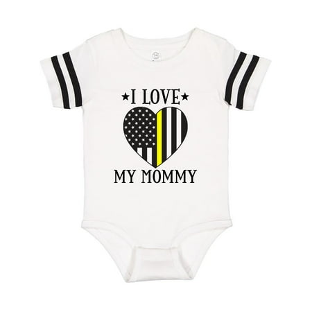 

Inktastic Dispatcher Mommy Gold Line Emergency Gift Baby Boy or Baby Girl Bodysuit