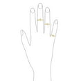 thumbnail image 2 of Bling Jewelry CZ Flat Round Disc Circle 14K Plated Silver Midi Knuckle Ring 1MM Band, 2 of 4